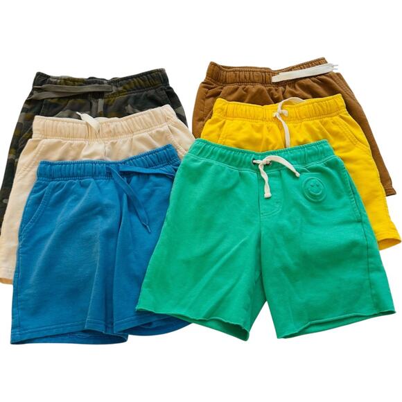 Cat & Jack Fleece Cotton Blend Drawstring Shorts Bundle 6-Pack Size S 6/7 - Picture 1 of 13